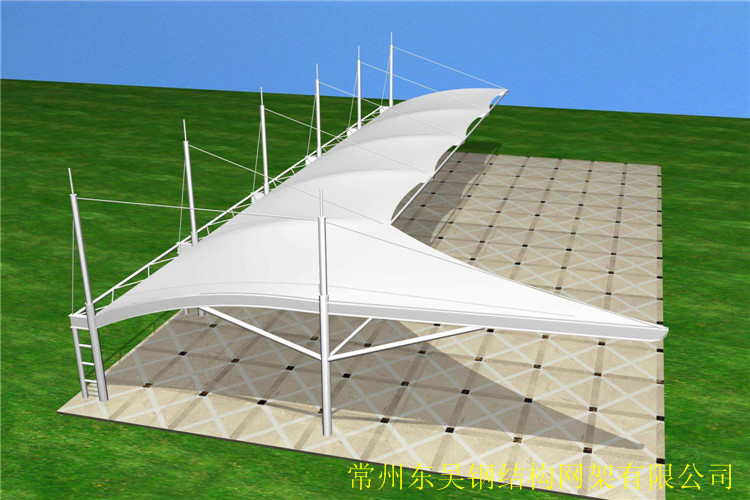 公園膜結構車棚效果圖 